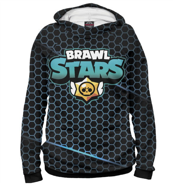 Мужское худи с изображением Brawl Stars цвета Белый