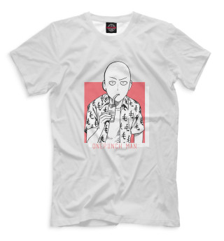 Мужская футболка Сайтама в рубашке