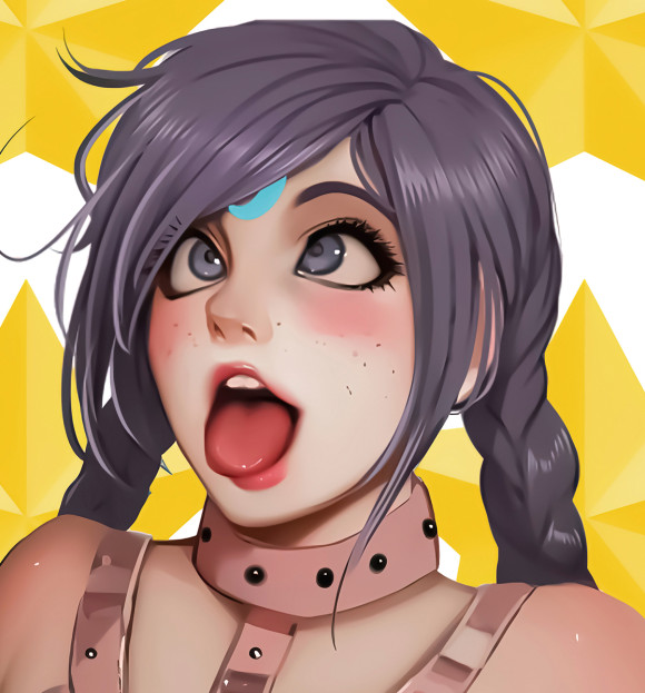 Футболка для девочек с изображением Ahegao цвета Белый