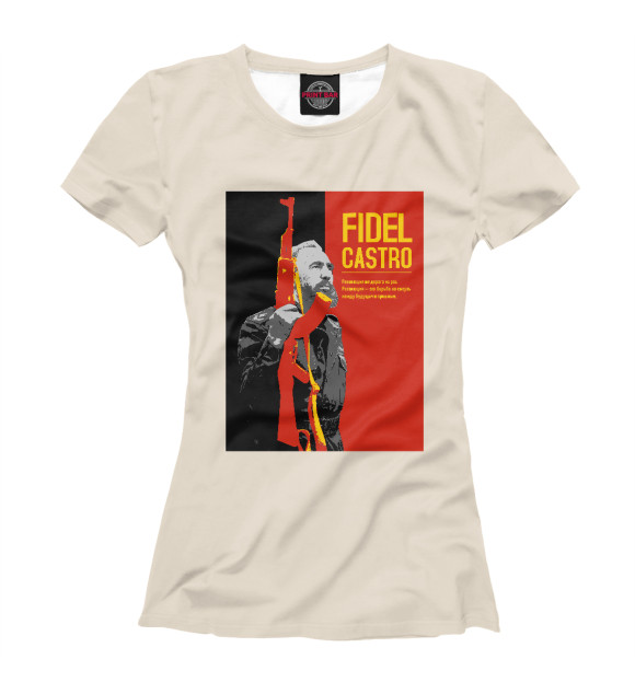 Женская футболка с изображением Куба цвета Белый