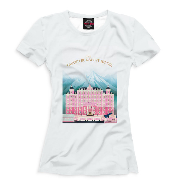 Женская футболка с изображением The Grand Budapest Hotel цвета Белый