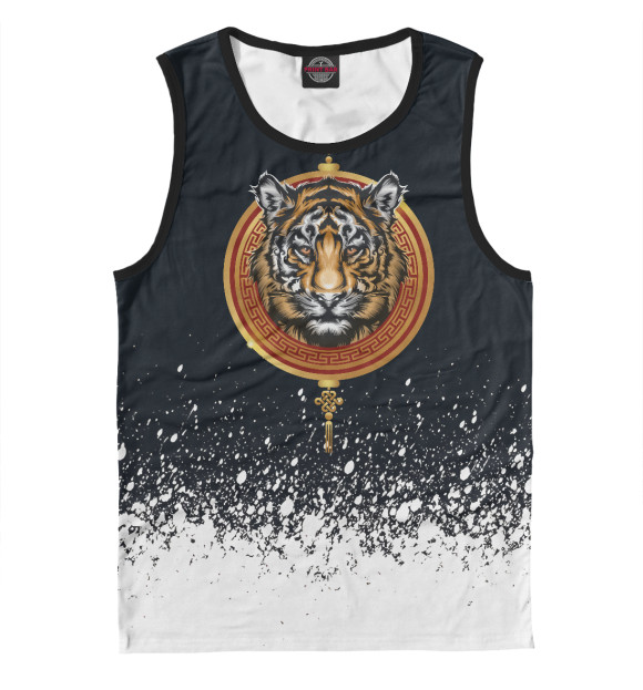 Мужская майка с притом Year Of The Tiger Zodiac цвета Белый Мужская майка с изображением Year Of The Tiger Zodiac цвета Белый