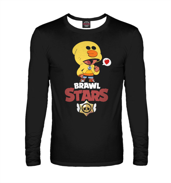 Мужской лонгслив с изображением Brawl Stars цвета Белый