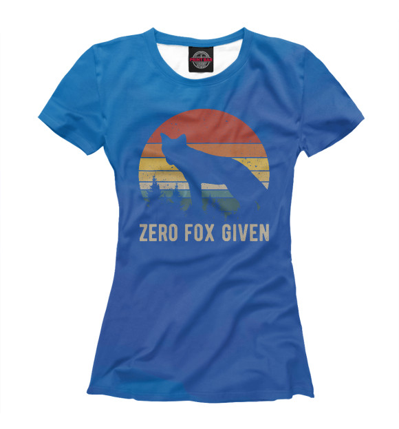 Женская футболка с притом Zero Fox Given цвета Белый Женская футболка с изображением Zero Fox Given цвета Белый
