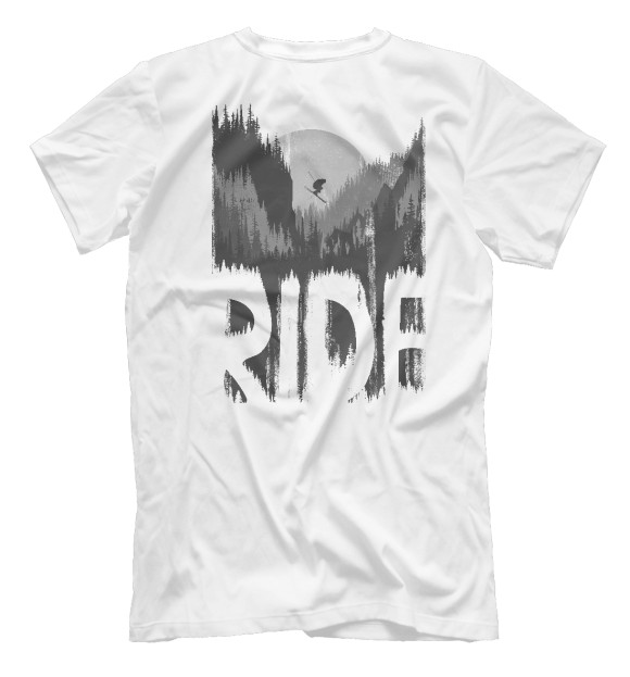 Футболка для мальчиков с изображением Ride ski цвета Белый