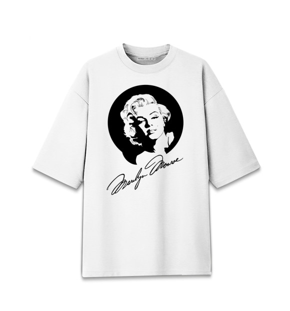 Мужская футболка оверсайз с изображением Мэрилин Монро цвета Белый