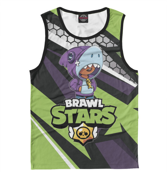 Мужская майка с изображением Brawl Stars цвета Белый