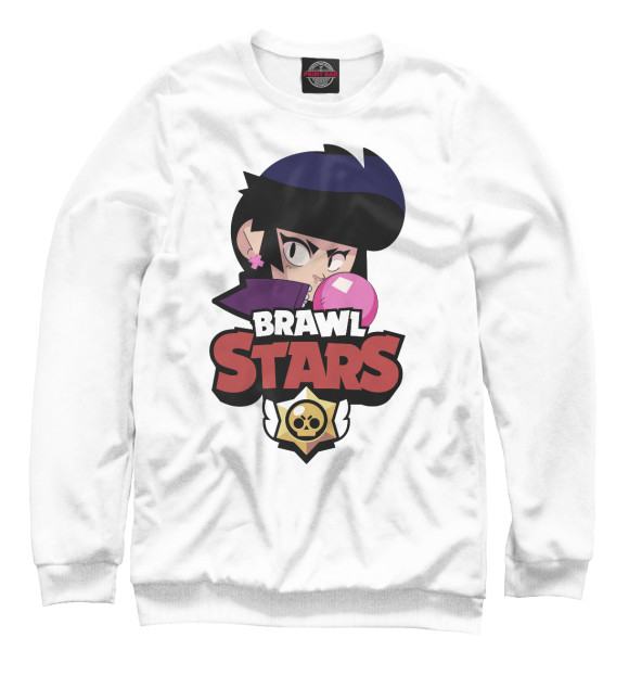 Свитшот для девочек с изображением Brawl Stars Bibi цвета Белый