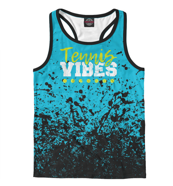 Мужская майка-борцовка с изображением Cute Tennis Vibes for Tenni цвета Белый