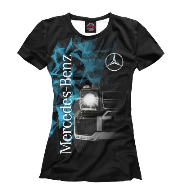 Женская футболка с изображением Mercedes Benz G цвета Белый