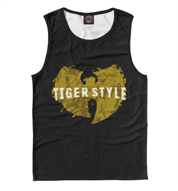 Майка для мальчика с притом Wu-Tang - Tiger Style цвета Белый Майка для мальчика с изображением Wu-Tang - Tiger Style цвета Белый