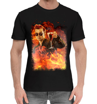 Мужская хлопковая футболка Кроули в огне