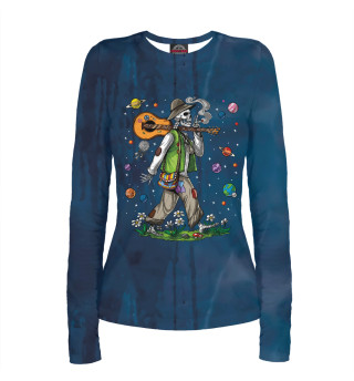 Женский лонгслив Psychedelic Skeleton Hippie