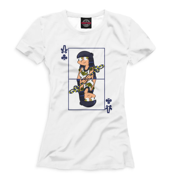 Женская футболка с изображением 13 карт цвета Белый