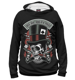 Худи для мальчика Real outlaw skull