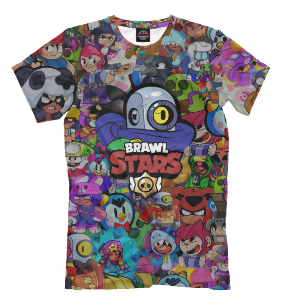 Мужская футболка с изображением Brawl Stars:Ricochet цвета Белый