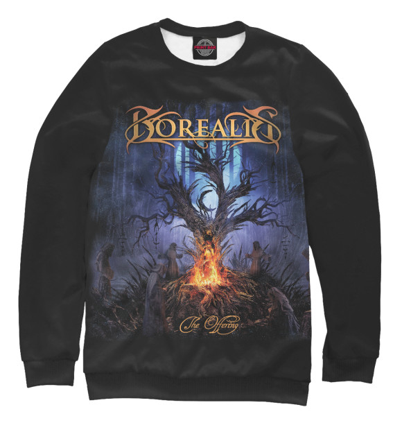 Свитшот для мальчиков с изображением Borealis цвета Белый