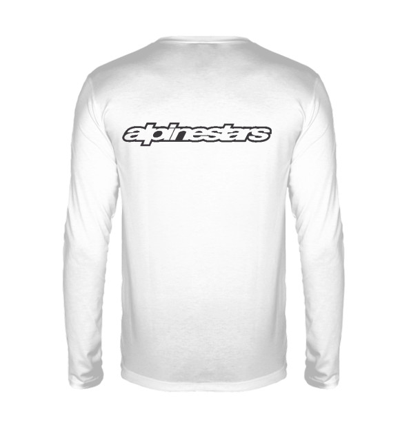 Мужской лонгслив с изображением Alpinestars цвета Белый