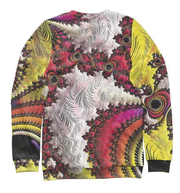 Женский свитшот с изображением Color fractal abstraction цвета Белый