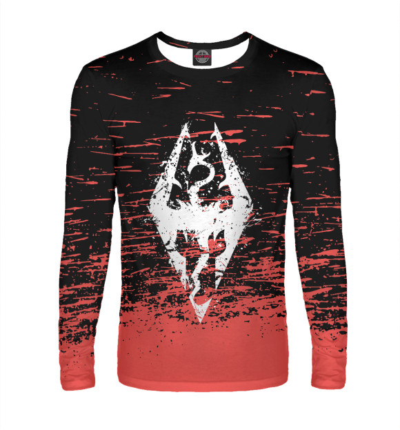 Мужской лонгслив с изображением The Elder Scrolls цвета Белый