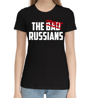 Хлопковая футболка для девочек Great russians
