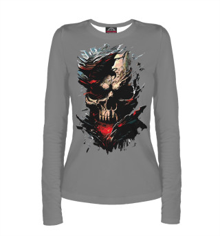 Skull on gray background