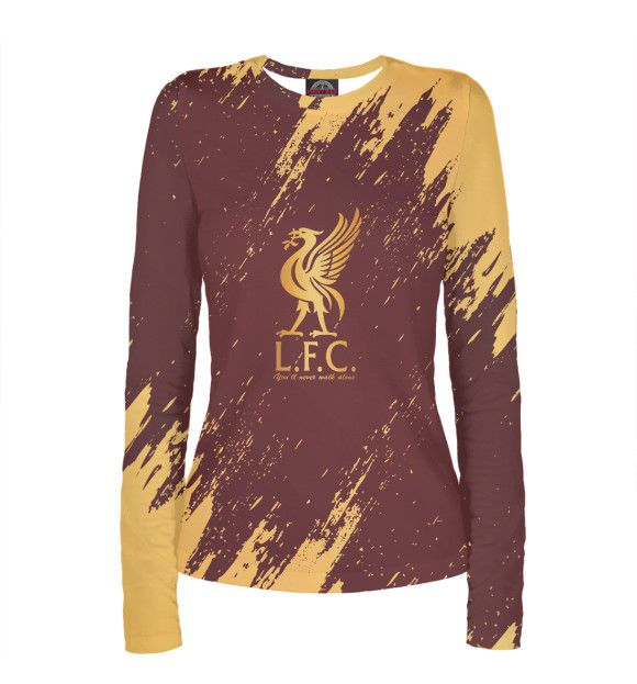 Женский лонгслив с изображением Liverpool цвета Белый