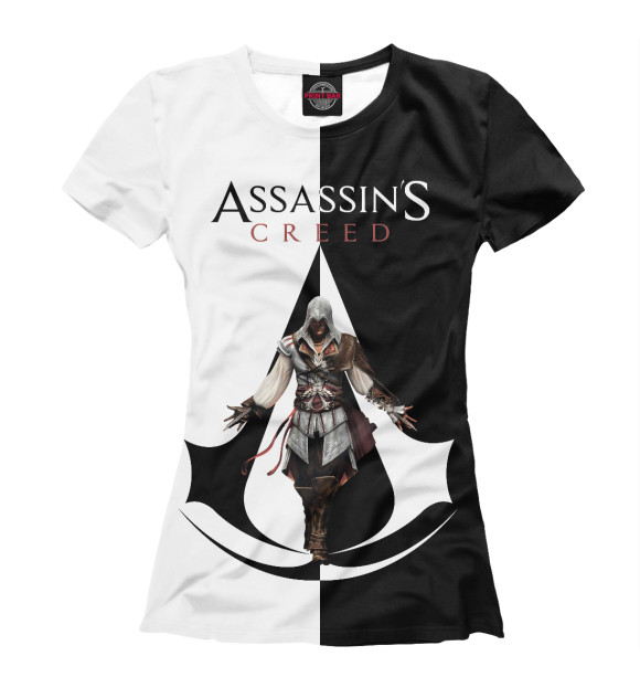 Женская футболка с изображением Assassin's Creed цвета Белый