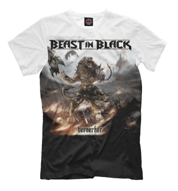 Футболка для мальчиков с изображением Beast in black цвета Белый