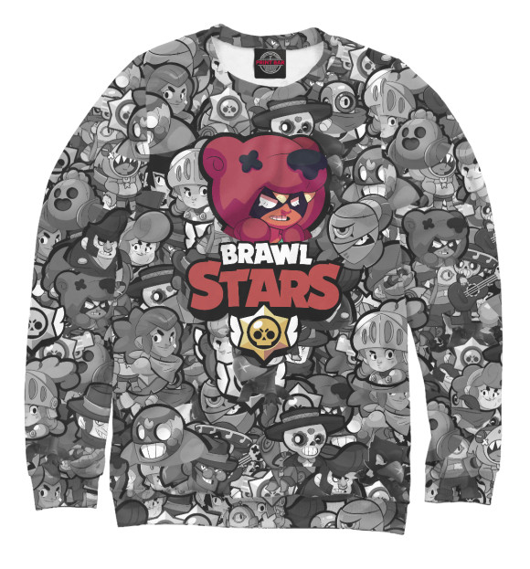 Свитшот для мальчиков с изображением Brawl Stars: Nita цвета Белый