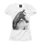 Женская футболка Мечтательный конь