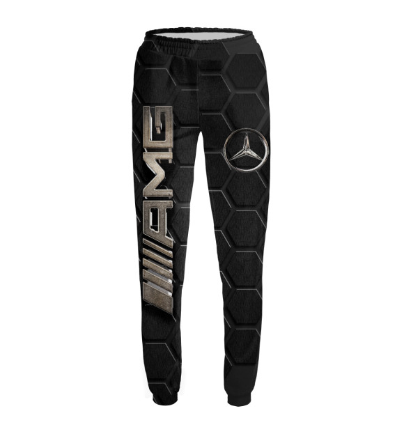 Женские спортивные штаны с изображением Mercedes соты цвета Белый
