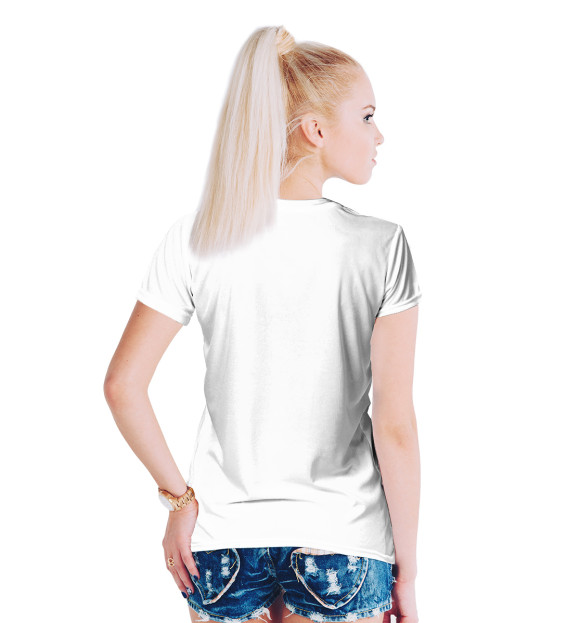 Женская футболка с изображением Олень цвета Белый