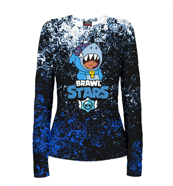 Женский лонгслив с изображением Brawl Stars цвета Белый