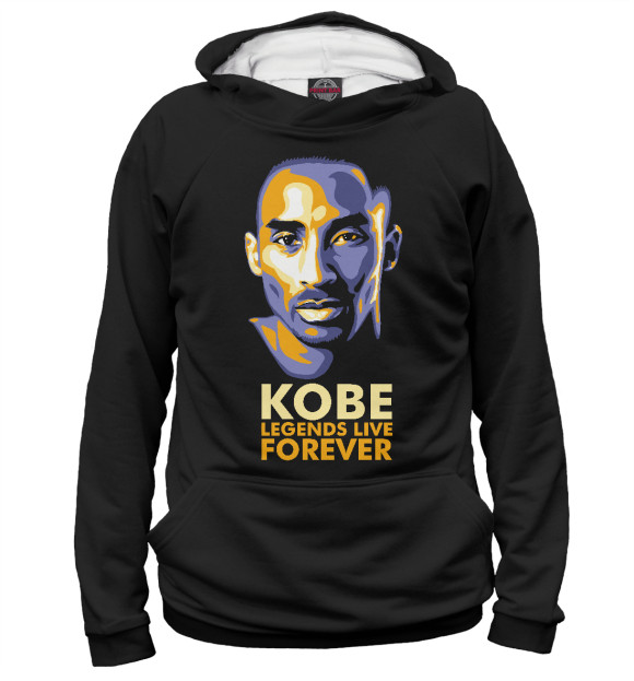 Мужское худи с изображением Kobe Bryant цвета Белый