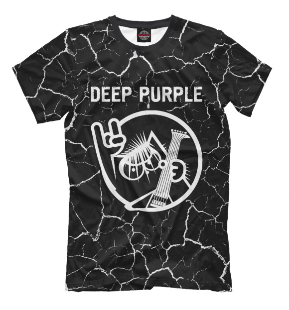 Мужская футболка «Deep Purple / Кот» — футболка с принтом, магазин Print Bar
