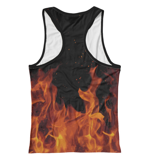 Женская майка-борцовка с изображением Роблокс огонь | Пожарный цвета Белый