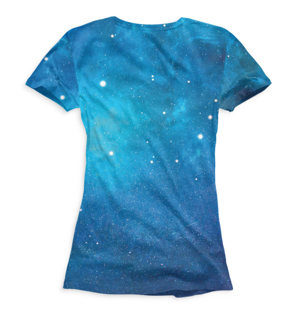 Женская футболка с изображением Идущий к реке космос цвета Белый