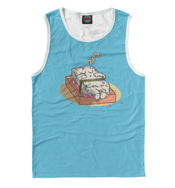 Мужская майка с изображением Спящие суши цвета Белый