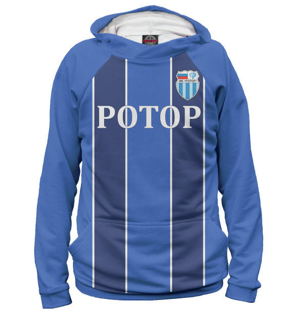 Женское худи с изображением ФК Ротор цвета Белый