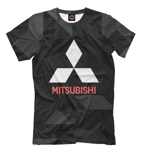 Футболка для мальчиков с изображением Mitsubishi цвета Белый