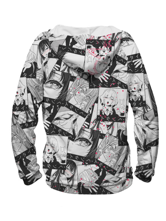 Мужское худи с изображением Аниме цвета Белый