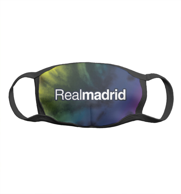 Маска тканевая с изображением Реал Мадрид - Tie-Dye цвета Белый