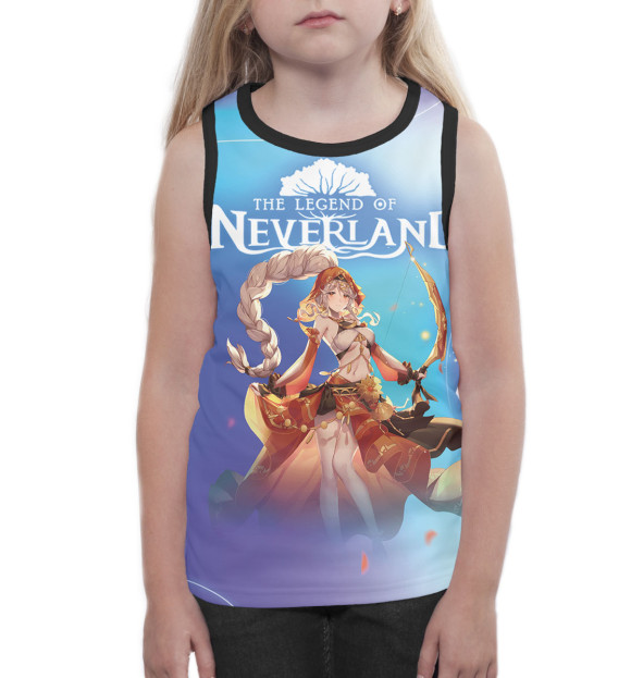 Майка для девочки с изображением The Legend of Neverland цвета Белый