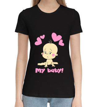 Хлопковая футболка для девочек My baby
