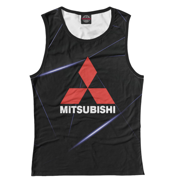 Майка для девочки с изображением Mitsubishi цвета Белый