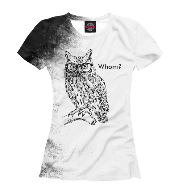 Футболка для девочек с изображением Smart Hipster Owl цвета Белый