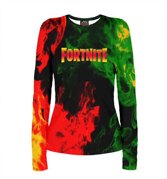 Женский лонгслив с изображением Fortnite цвета Белый
