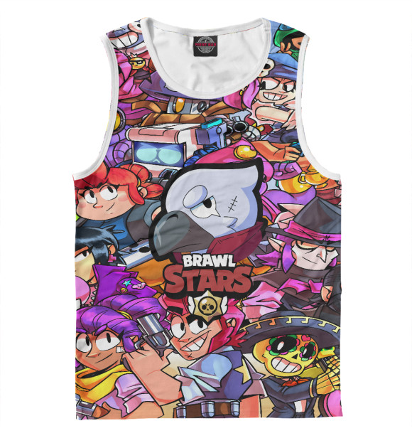 Мужская майка с изображением Brawl Stars CROW цвета Белый