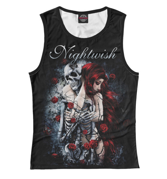 Женская майка с изображением Nightwish цвета Белый